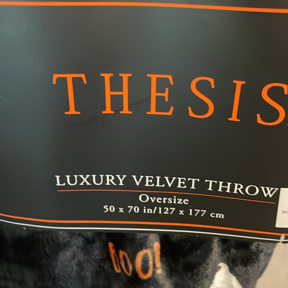 Halloween Boo Ghosts Luxury Velvet Oversized Throw Blanket. New cozy decor - Picture 4 of 5
